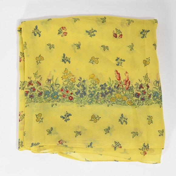 Liberty of London Sheer Silk Scarf with Floral Design - Picture 7 of 7